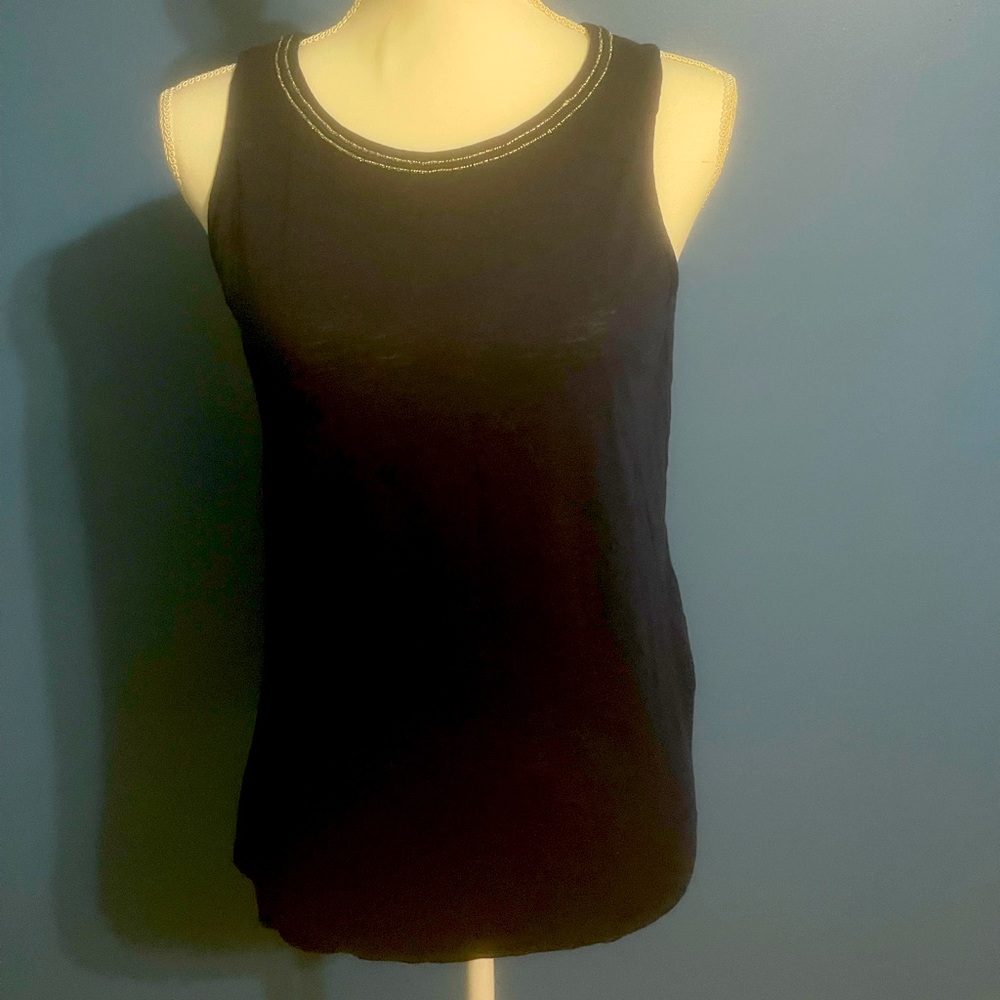 Banana Republic Navy tank with silver collar Size S